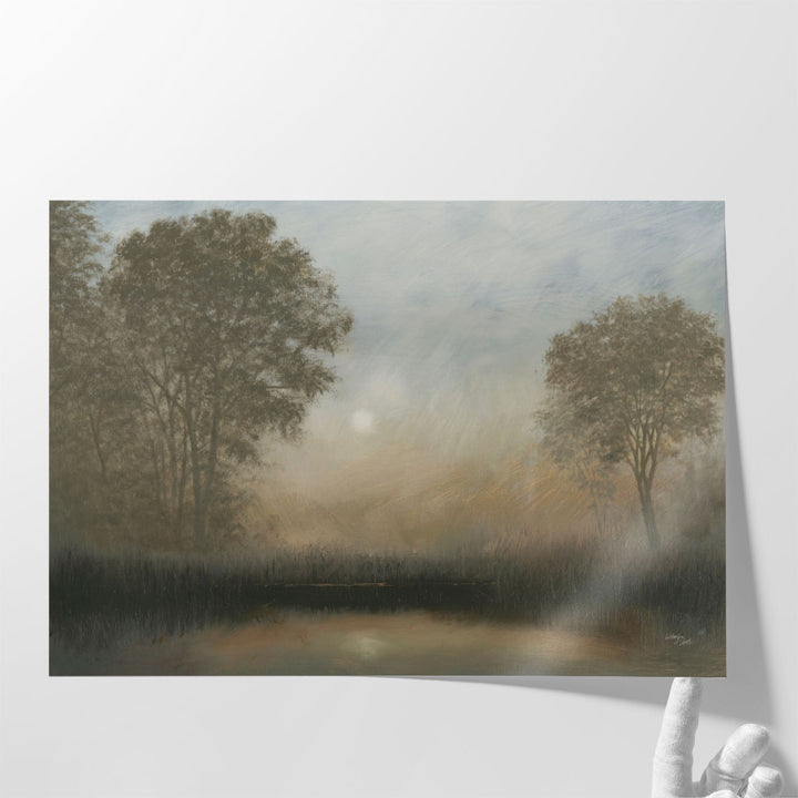 Moon At Dusk - Canvas Print Wall Art