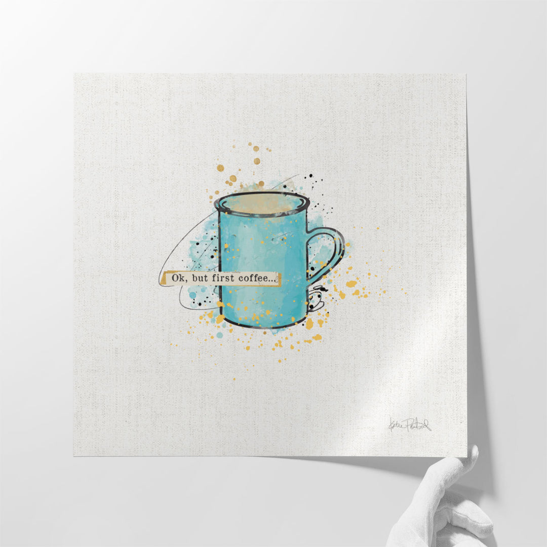 20x20 Canvas Print for Kitchen bold coffee focal