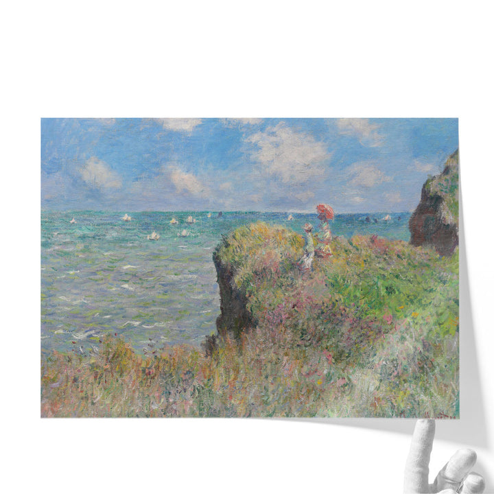 Cliff Walk at Pourville, 1882 - Canvas Print Wall Art
