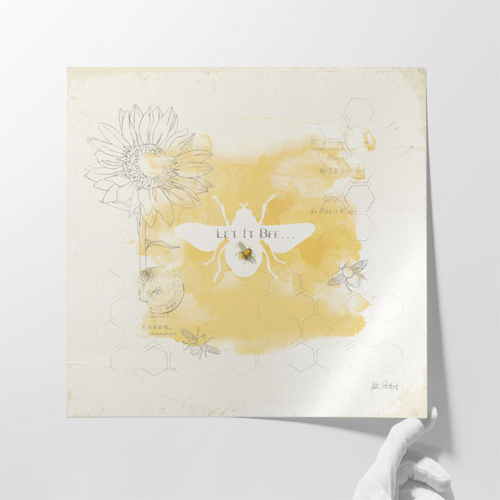 Bee and Bee VII Honeycomb - Canvas Print Wall Art