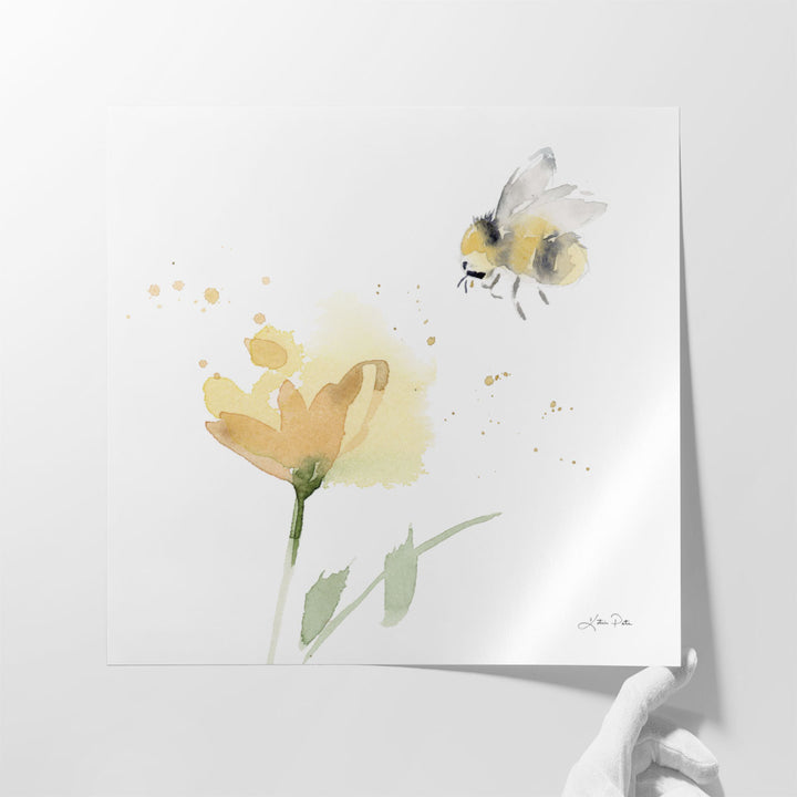 Large Bee Wall Decor for Entryway – oversized floral print with bees
