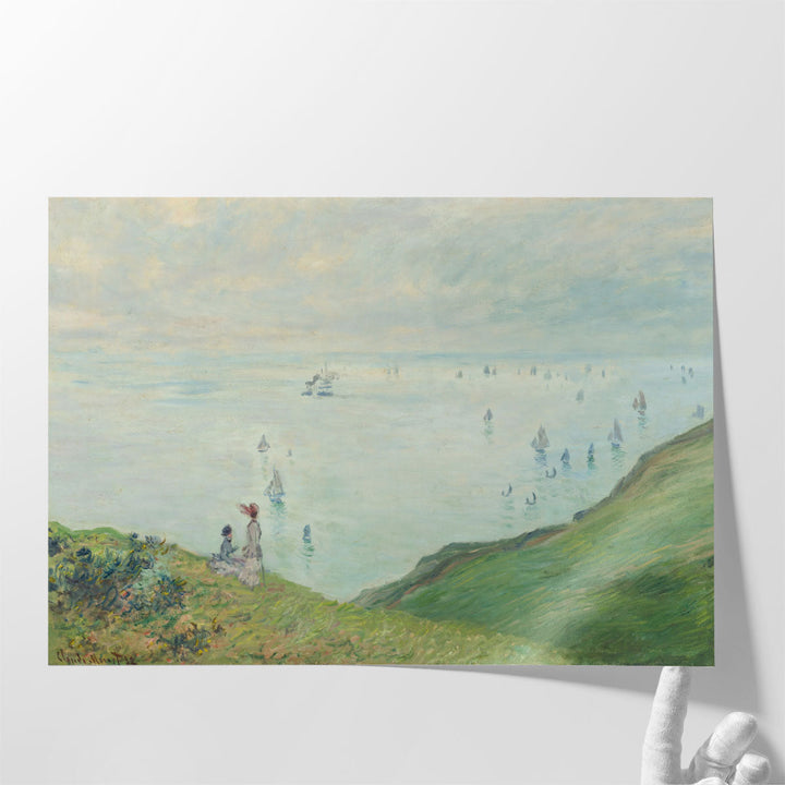 Cliffs at Pourville, 1882 - Canvas Print Wall Art