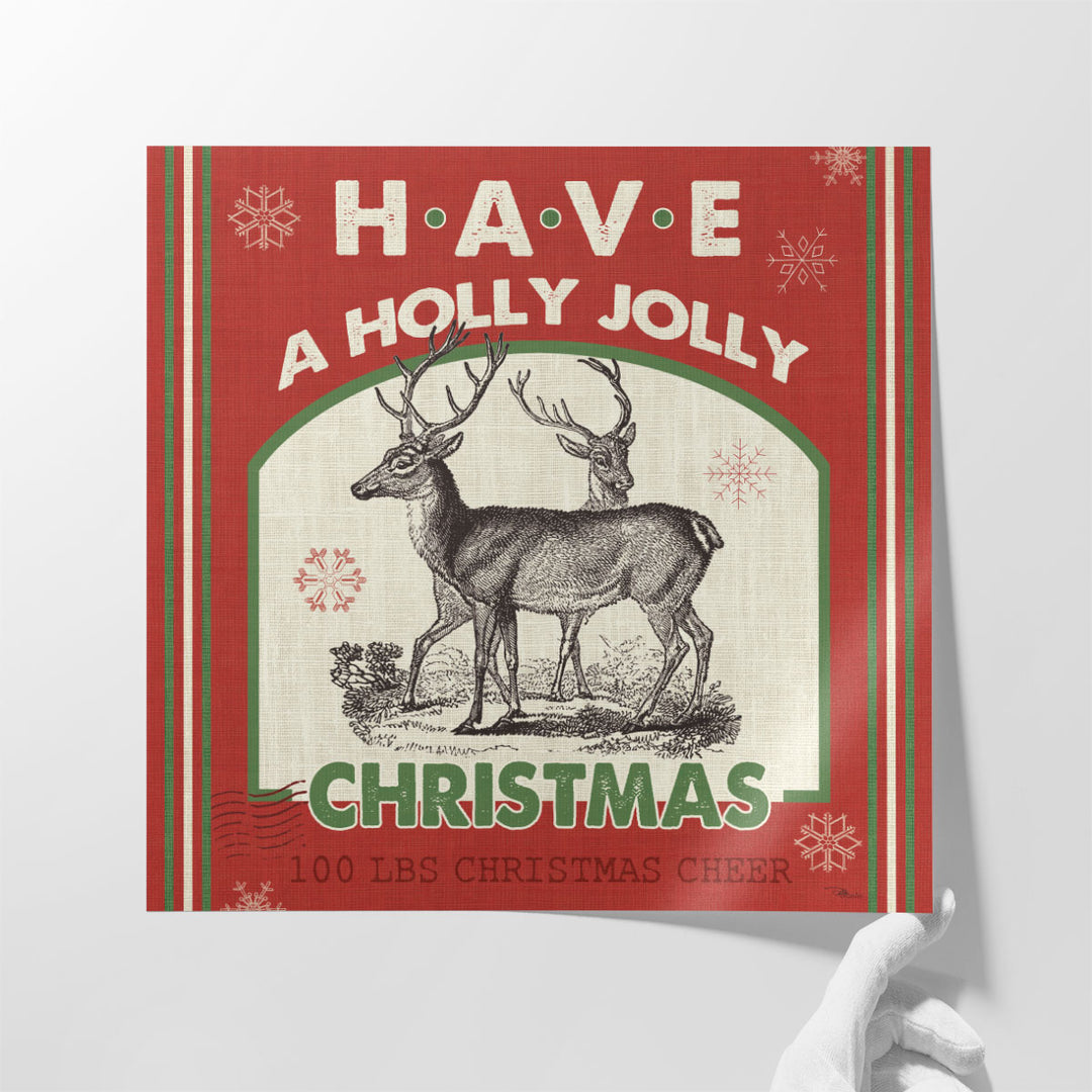 Large festive wall art above living sofa