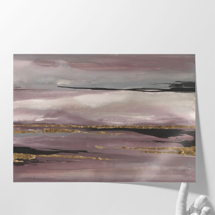 unique living room decor – abstract mauve design