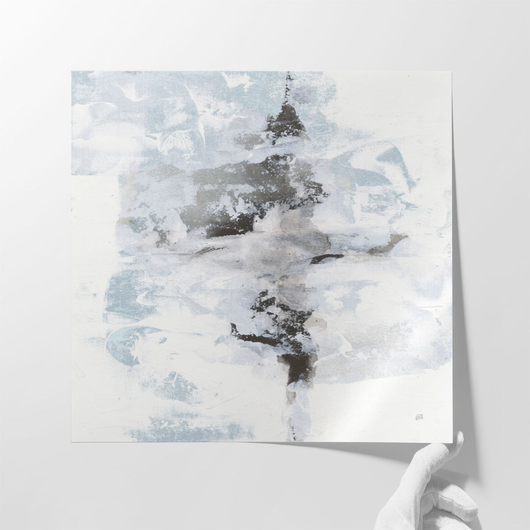 Layered Thinking I with Blue - Canvas Print Wall Art