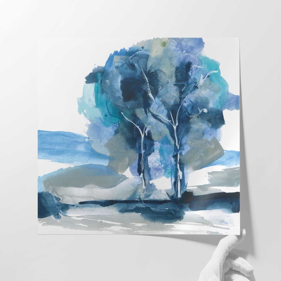 Blue Impasto III - Canvas Print Wall Art