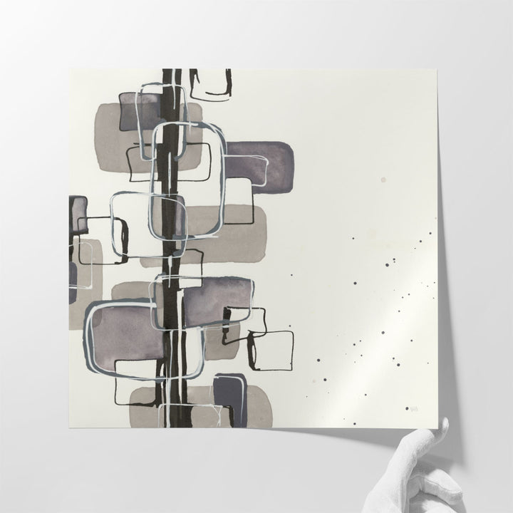 Gray Decorative Wall Art – layered patterns in soft neutral palette