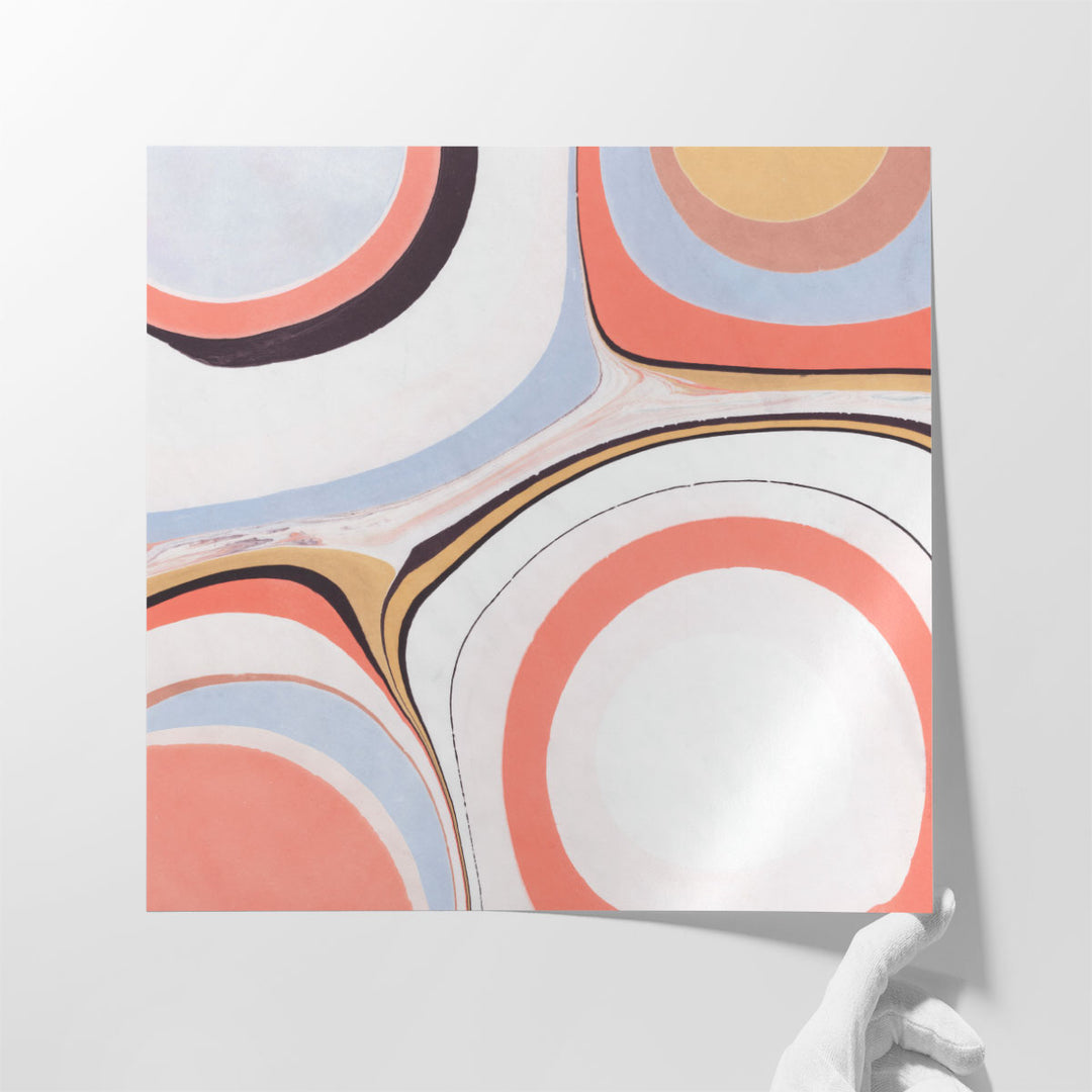 40×40 canvas pink marble living room print