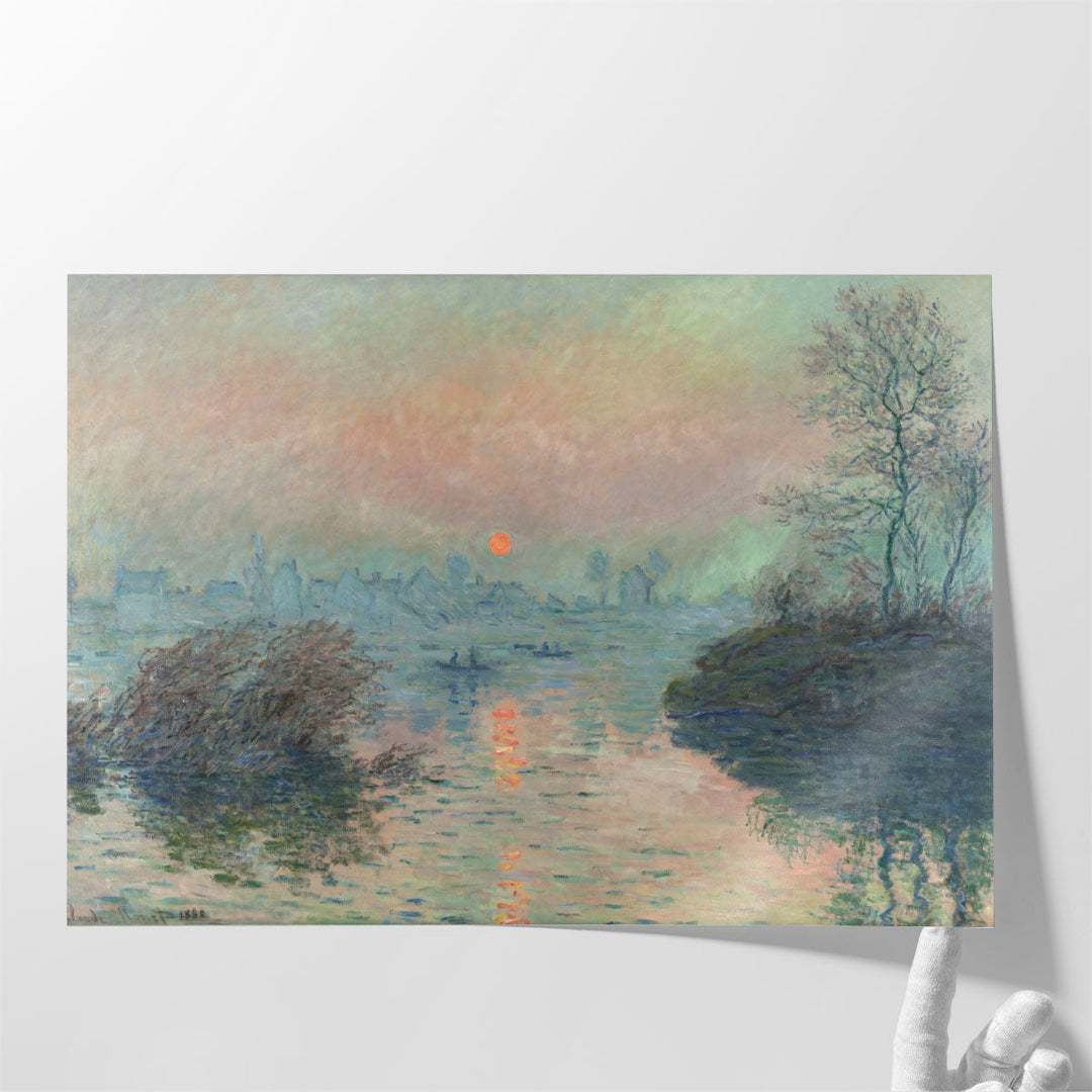 Sun setting on the Seine at Lavacourt, 1880 - Canvas Print Wall Art