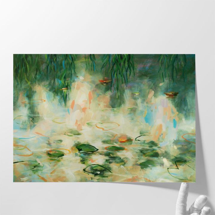 Abstract wall art for living room with grasses