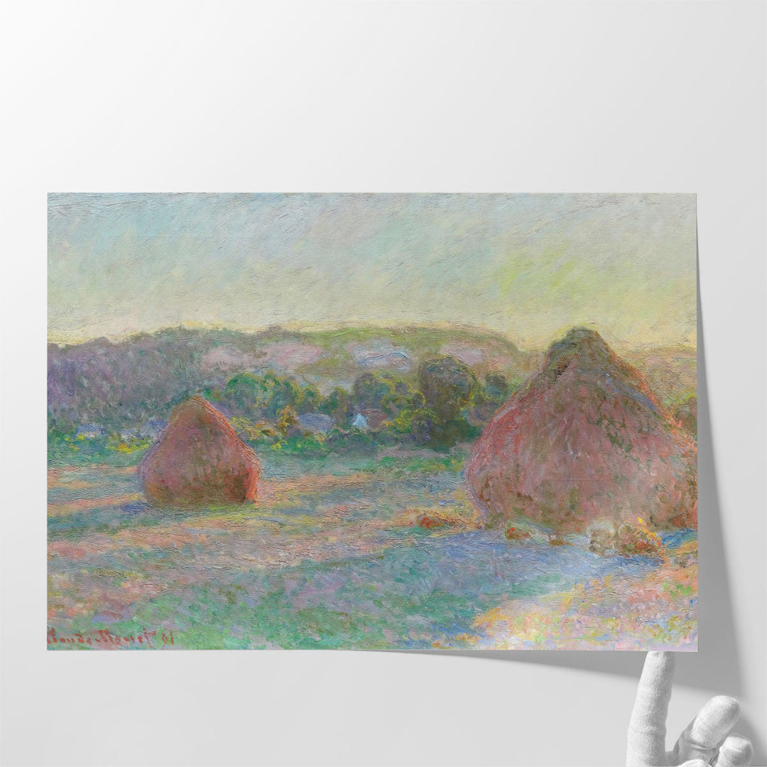 Stacks of Wheat, End of Summer, 1890–1891 - Canvas Print Wall Art