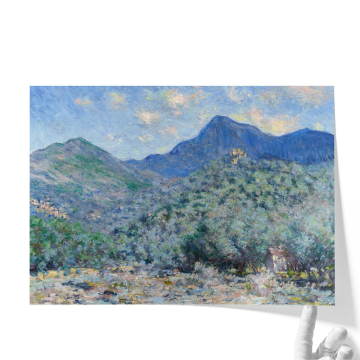 Large classic wall art for bedroom in blue and green