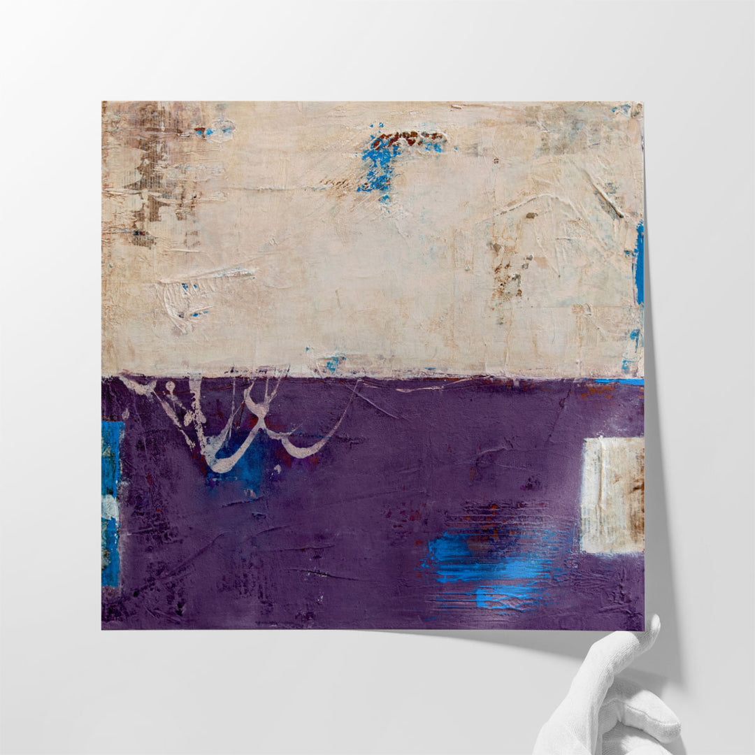 large living room artwork – bold purple focal point