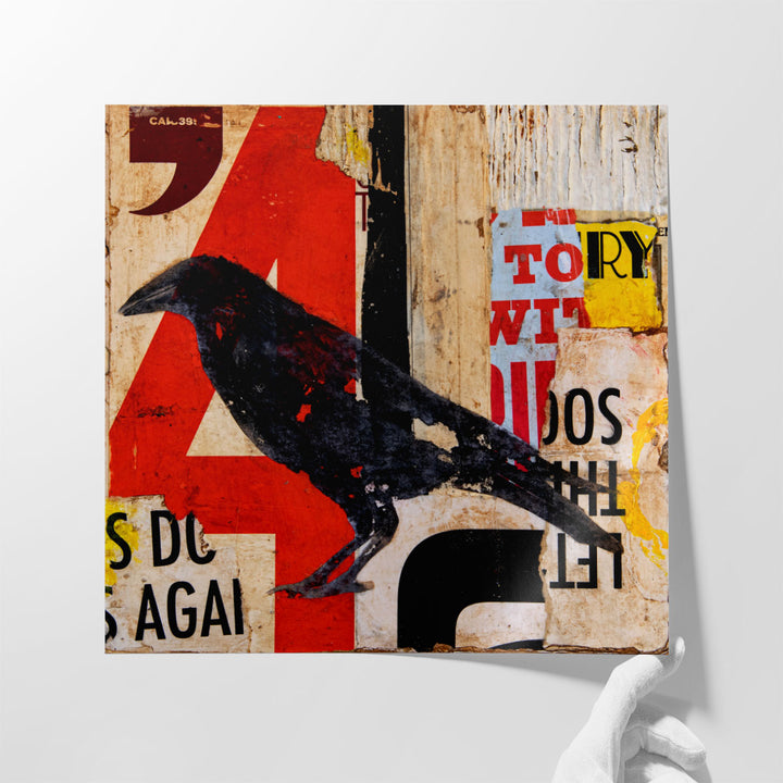 The Vintage Crow - Canvas Print Wall Art