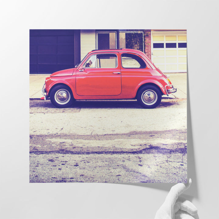 Living room art with retro car design
