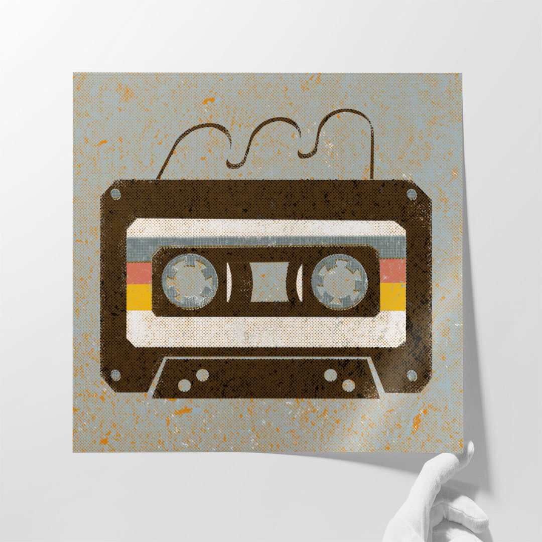 Analog Music Art with tape deck details