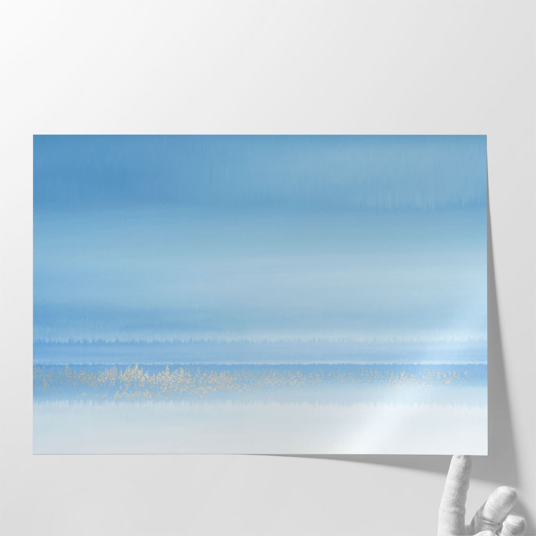 Bathroom wall decor with calming abstract style