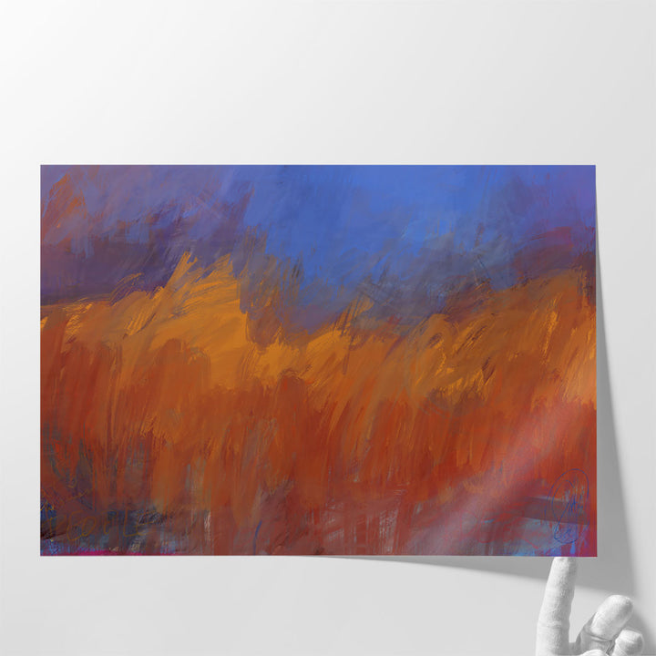Modern Farmhouse Wall Art – oversized burning forest abstract print