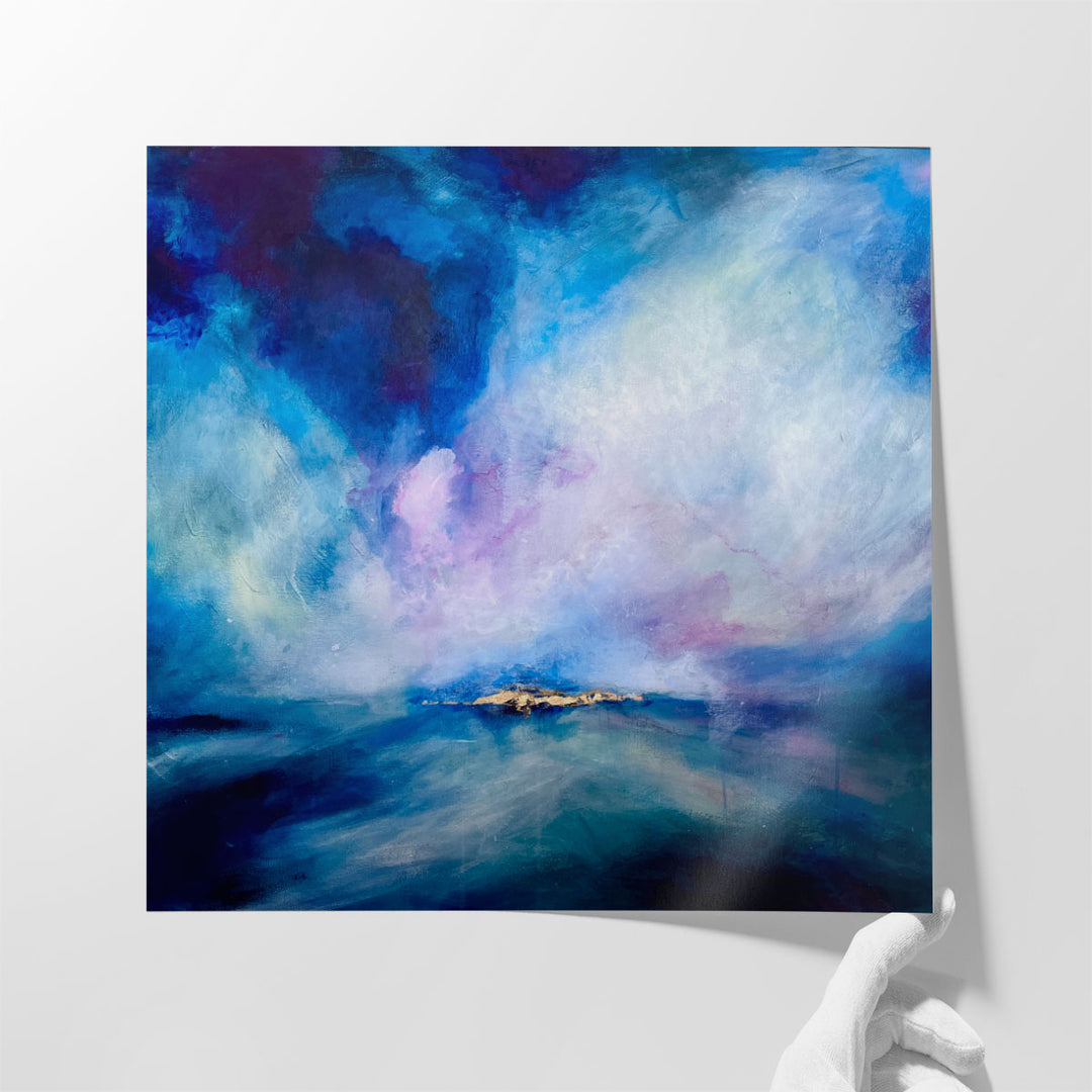 Living room canvas blue seascape focal