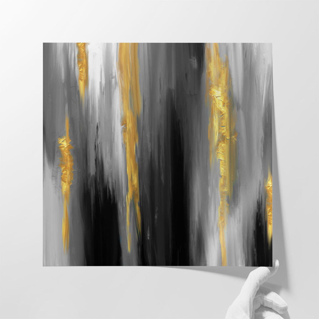 hallway wall decor – bold monochrome abstraction