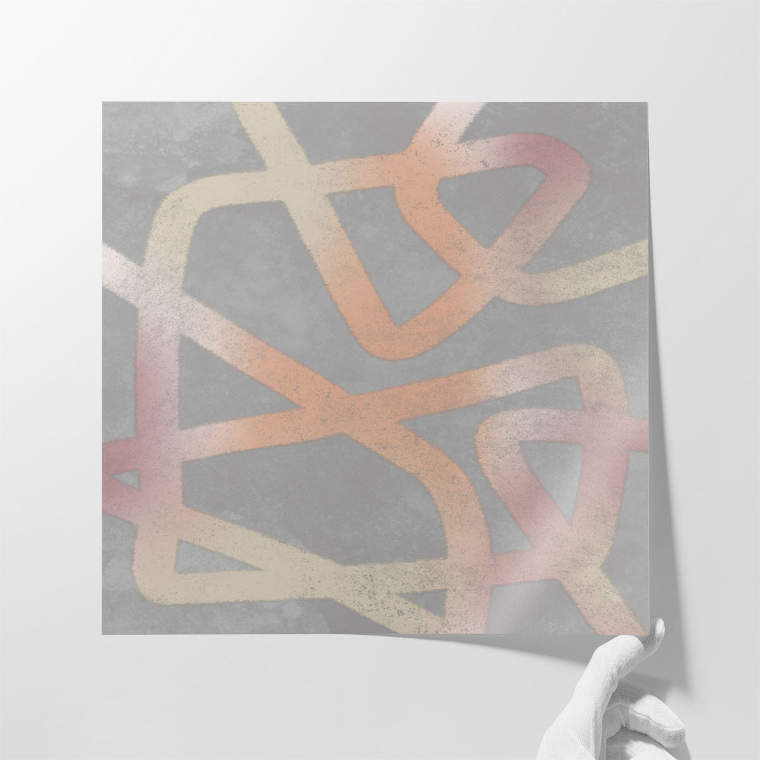 hallway wall decor – gray background print