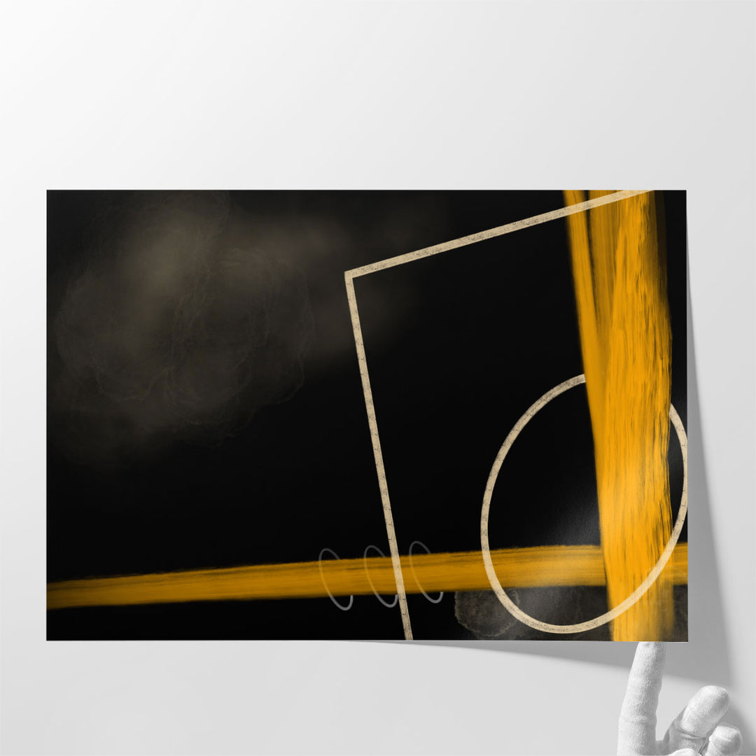 36x24 canvas print black gold design