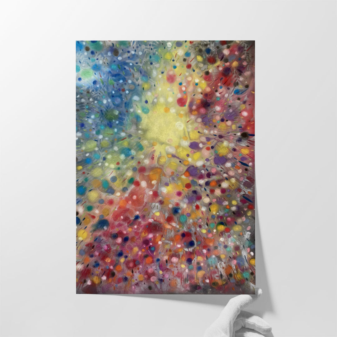 Large colorful abstract canvas print 24x36