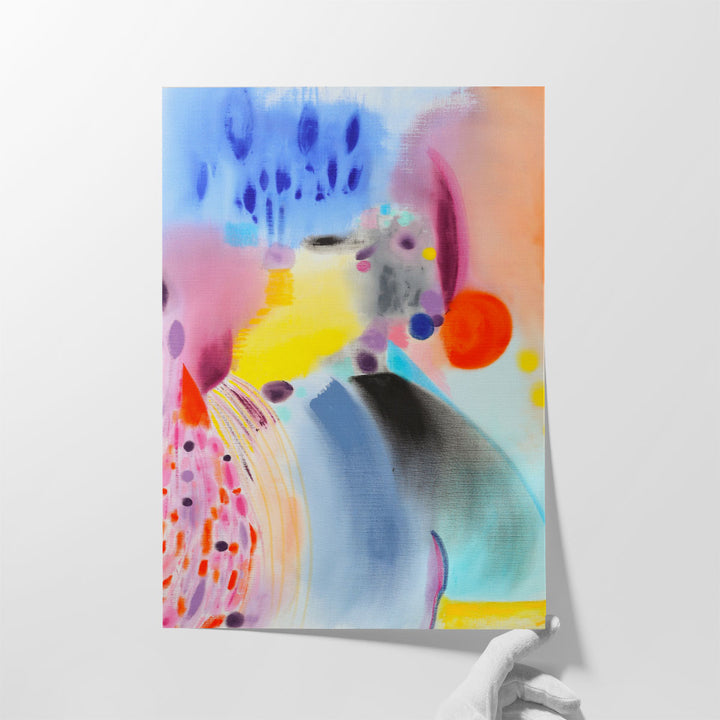 Large watercolor abstract canvas vibrant hues