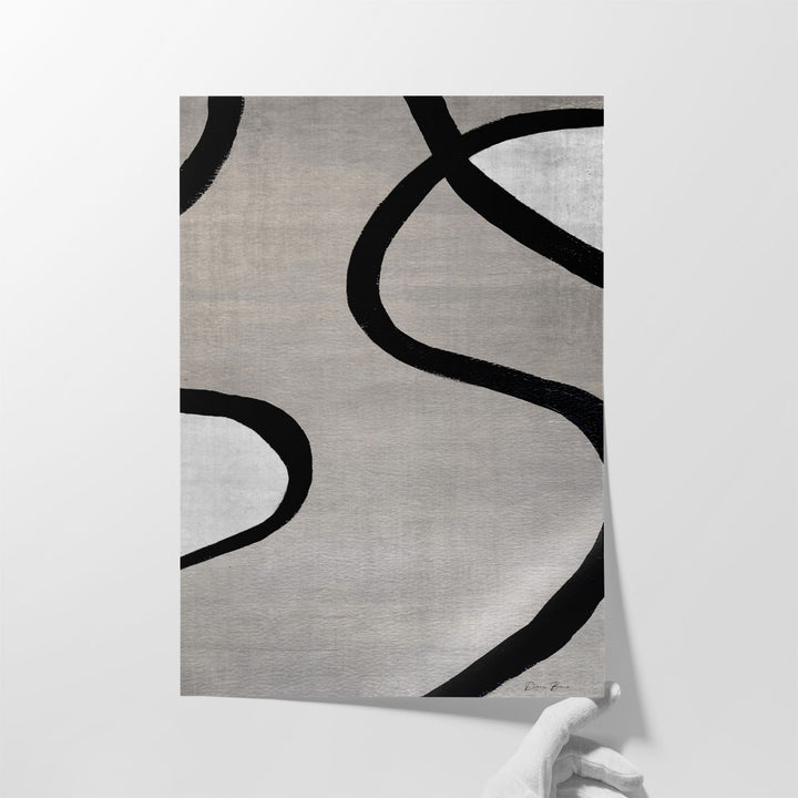 hallway wall decor – modern abstract line art