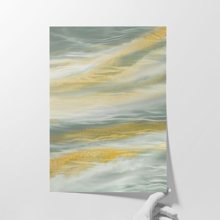 Yellow Neutral Abstract Art – soft modern brushwork with gentle contrast