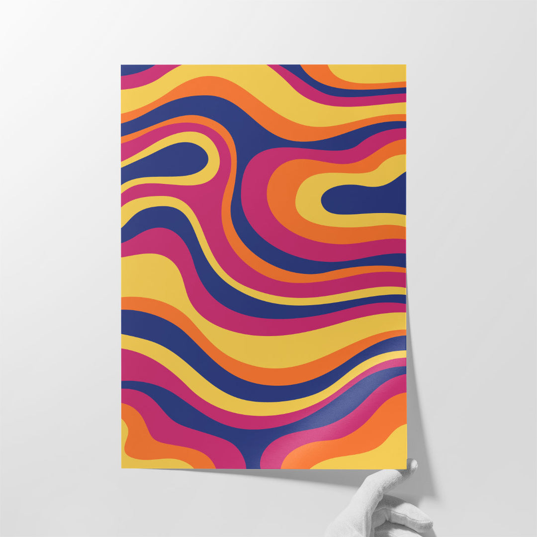 Big Wall Painting for Office Decor – oversized vibrant abstract print