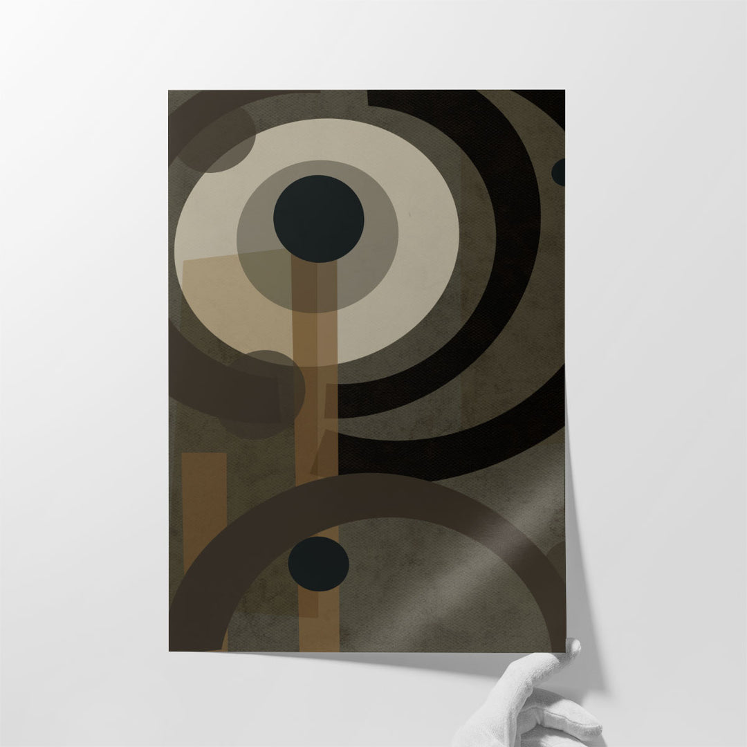 bedroom wall decor – warm brown abstract canvas