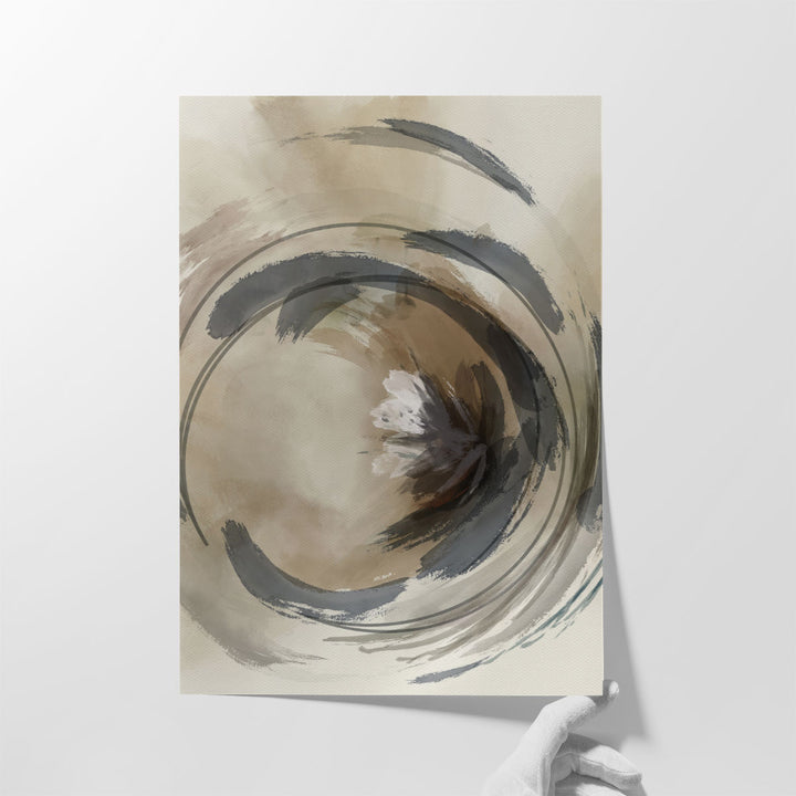 Big framed watercolor painting living room