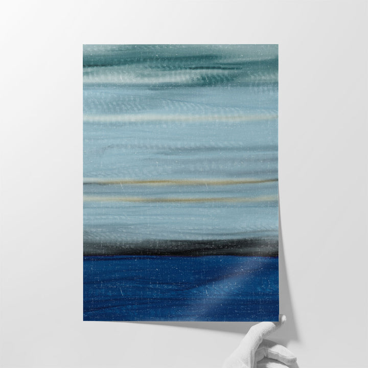 Paintings for living room in calming blue tones