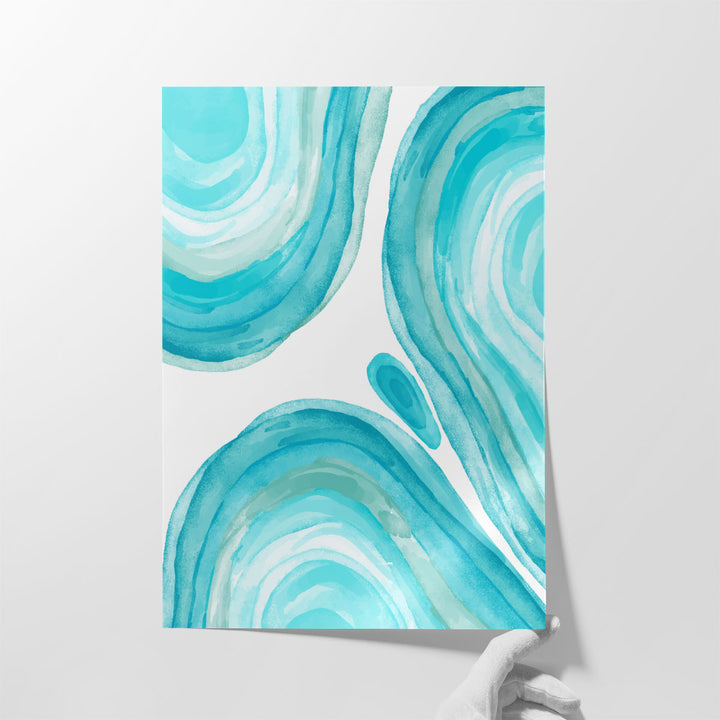 Big wall art for living room in blue hues