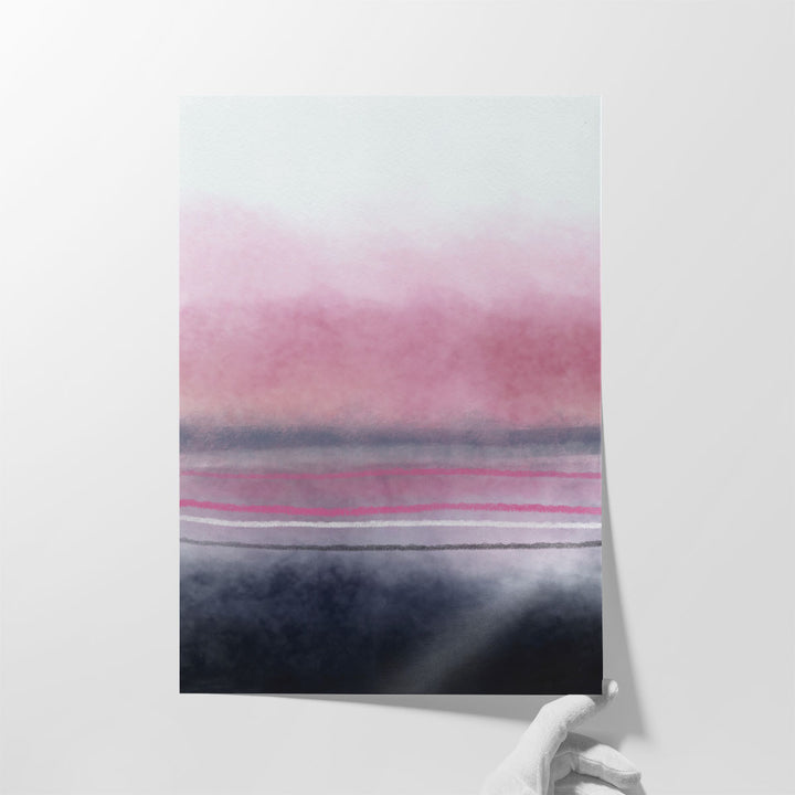 canvas prints for living room – rose and ebony brushstrokes
