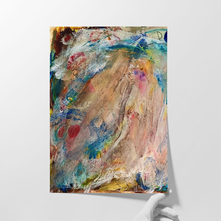 Neutral brown abstract canvas texture