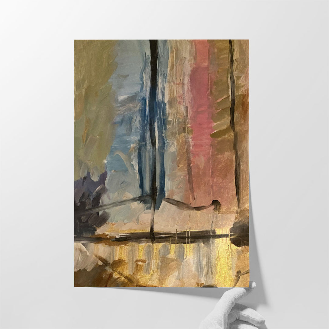 living room art – neutral brown focal piece