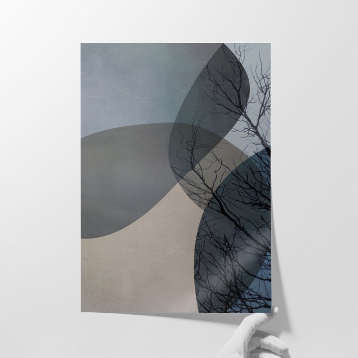 minimalist wall decor – soft gray brushwork
