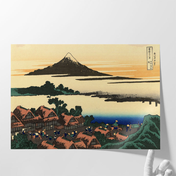 Dawn at Isawa in the Kai Province - Canvas Print Wall Art