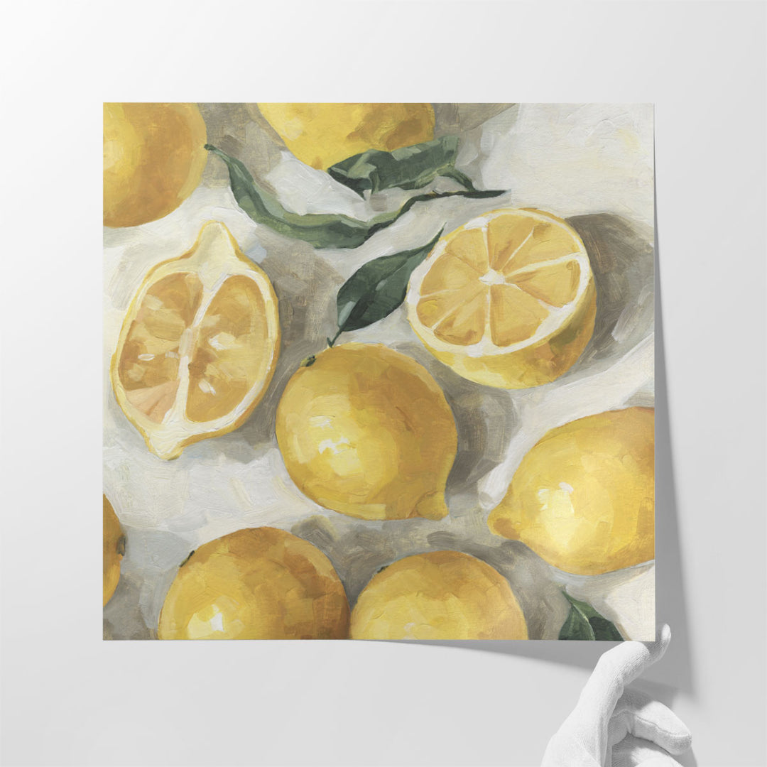 still life prints – detailed lemon composition