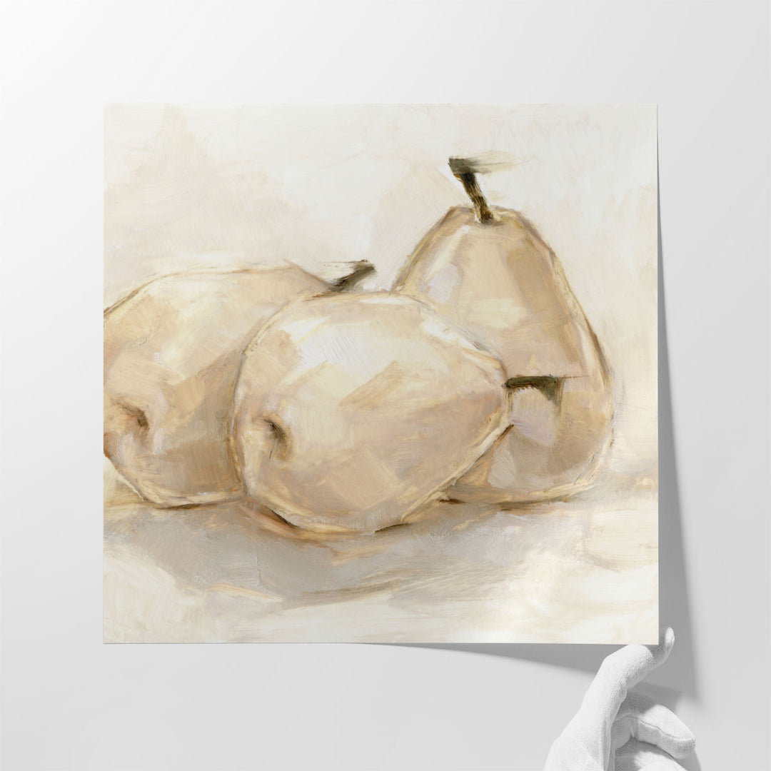 kitchen prints – minimalist pear composition