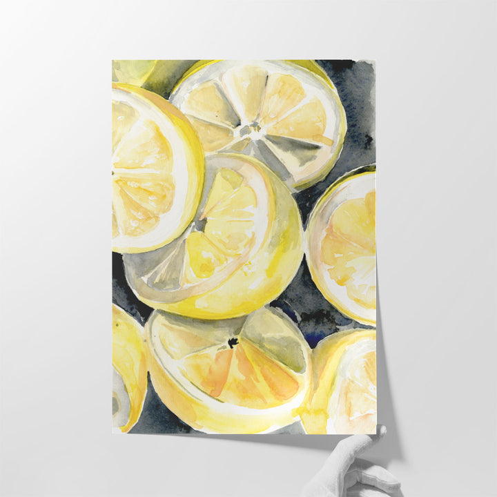 Huge Kitchen Prints Framed bold lemon display