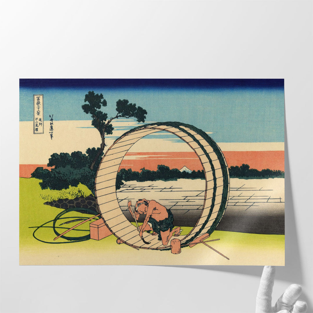 View Of Fuji From A Field In The Owari Province, 1830 - Canvas Print Wall Art