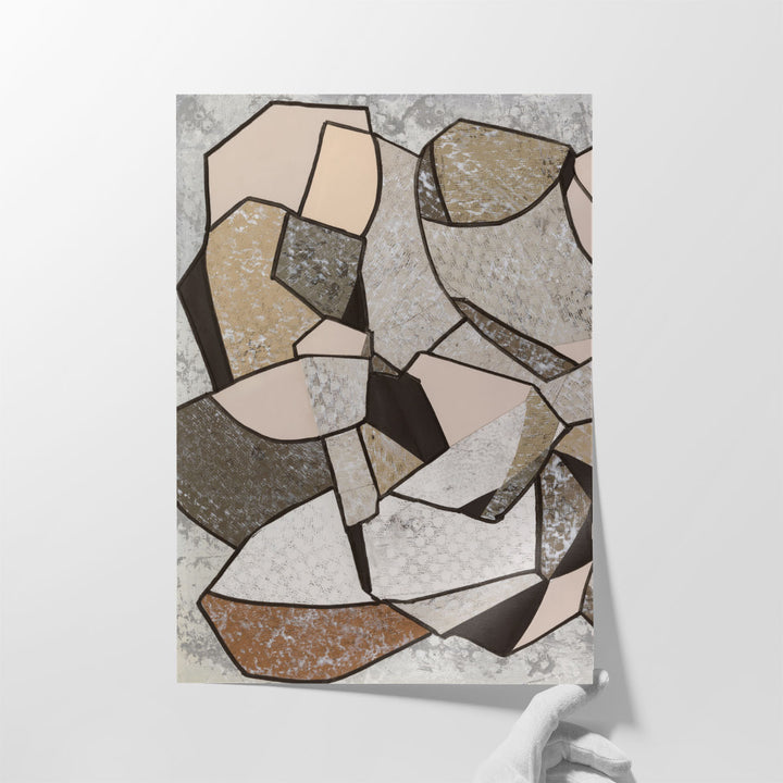Oversized Farmhouse Living Room Wall Decor – large canvas with abstract cubist layout