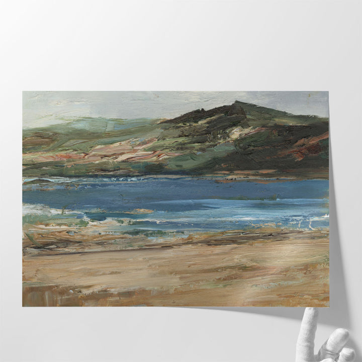 Large paintings for living room with serene beach