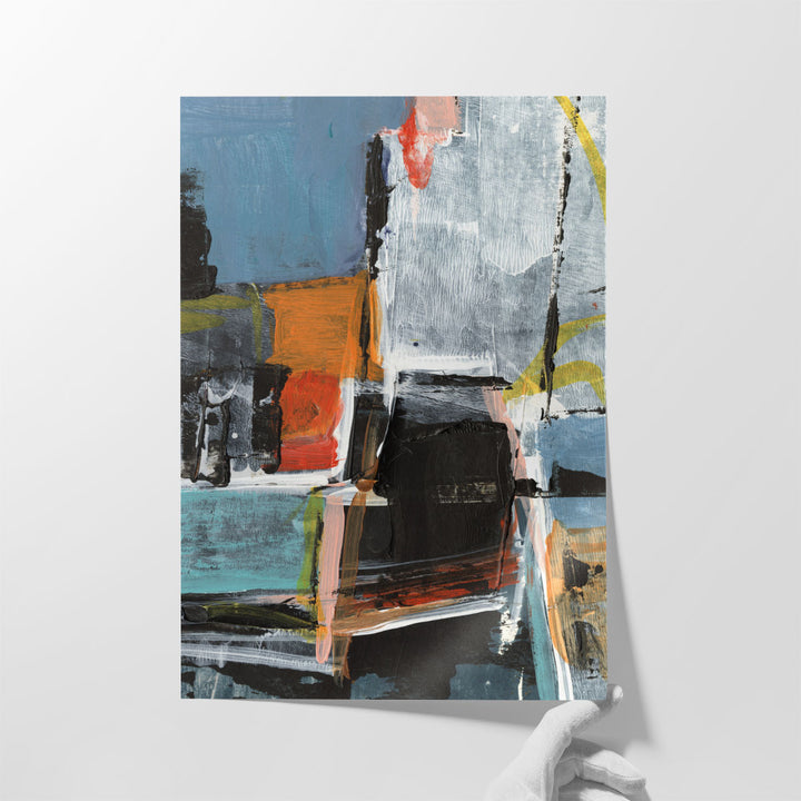 Neutral background abstract hallway wall decor