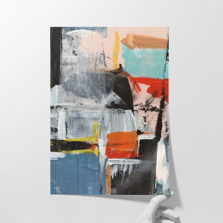 huge watercolor wall art for hallway focal