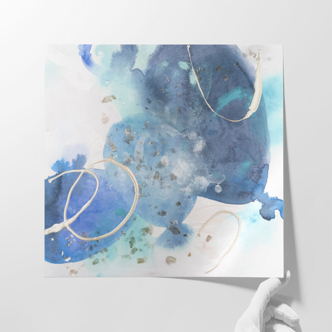 40×40 framed abstract wall art hallway