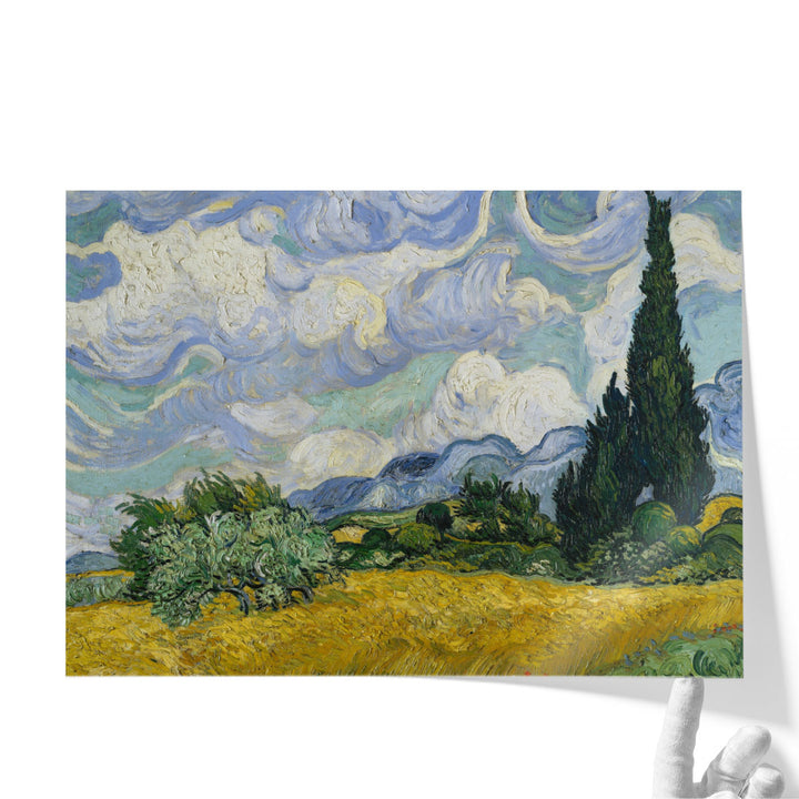 Wheat Field with Cypresses, 1889 - Canvas Print Wall Art